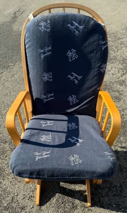 Vintage Oak Glider Rocking Chair