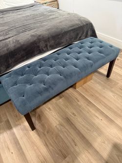 Quilted bench blue