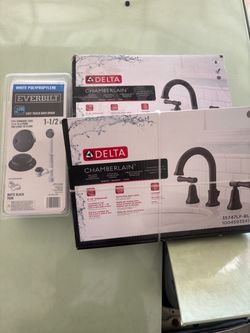 Delta Chamberlain Two-Handle Widespread Bathroom Faucet – Matte Black