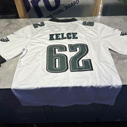 NWT Small Philadelphia Eagles Jason Kelce #62 White Jersey, 