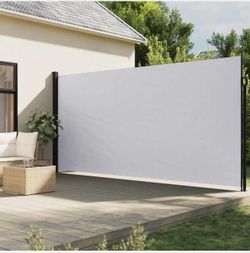 Retractable Side Awning White