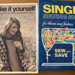Vintage 1972 Singer Sewing Series Book, Home and Fashion, Sew and Save and Make it Yourself V3 