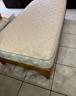 Twin Platform Bed Solid Wood - Good Condition