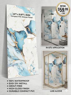 PVC 4X9.5 SHOWER PANELS