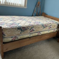 Single Bed Frame With 2 Mattresses (mattresses Optional )