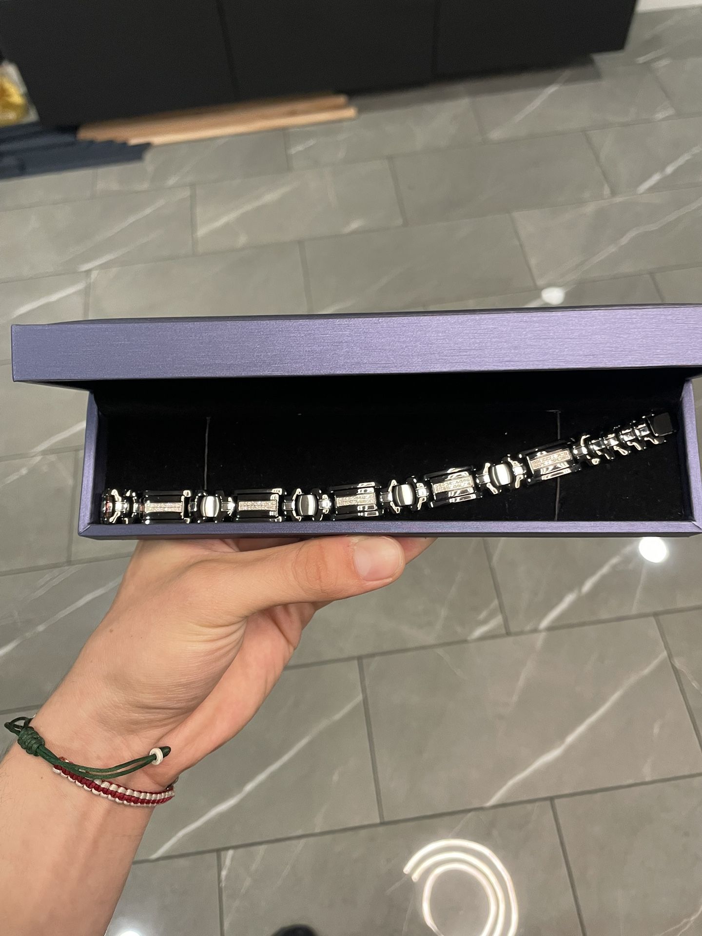 Black Ceramic Diamond Bracelet