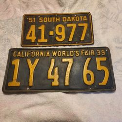 Vintage License Plate