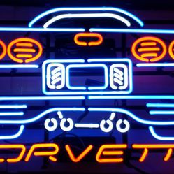Corvette rear end c5 neon beer bar man cave sign