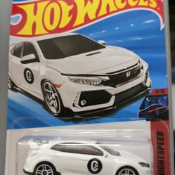 Hot Wheels Honda Civic Type R Nightspeed 2018 1:64 Diecast Car White