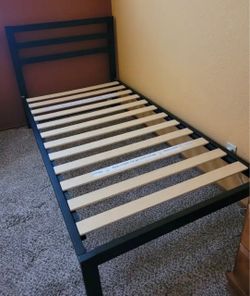 Metal twin bed frame