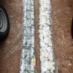 6ft White Flower Runner