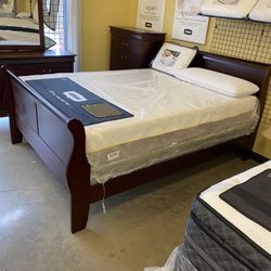 New Cherry Sleigh Bed Mattress Is Extra