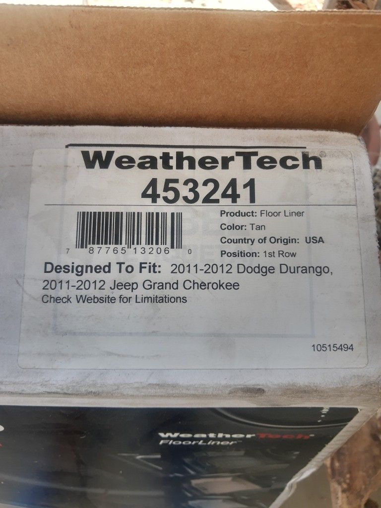 WeatherTech FloorLiner 443241 for Sale in Spring Valley, CA OfferUp