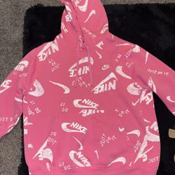 Pink Nike hoodie