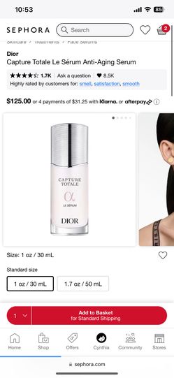 Christian Dior Capture Totale Le Serum 1.0 oz - NEW IN BOX