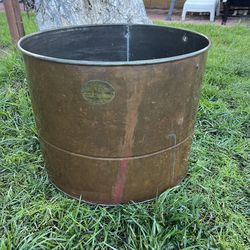 Antique Vintage Washtub Wash Tub - Copper Patio Table or Coffee Table maybe a Fire Pit