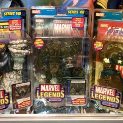 Marvel Legends Toybiz 2004 Series 8 VIII X-Men Storm Man-Thing Avenger Classic Captain America 6”+ SP 27+ POA Comic Book & Display Stand New NRFP MISP