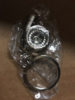 New Silver Turbocharger Keychain