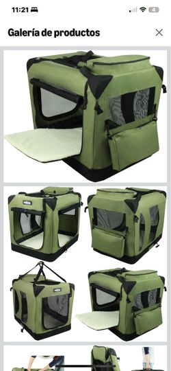 EliteField Jaula suave plegable para perros de 3 puertas con bolsa de transporte y cama de forro polar (2 años de garantía), hogar para mascotas en in
