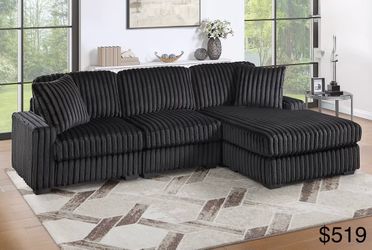 Corduroy sectional sofa