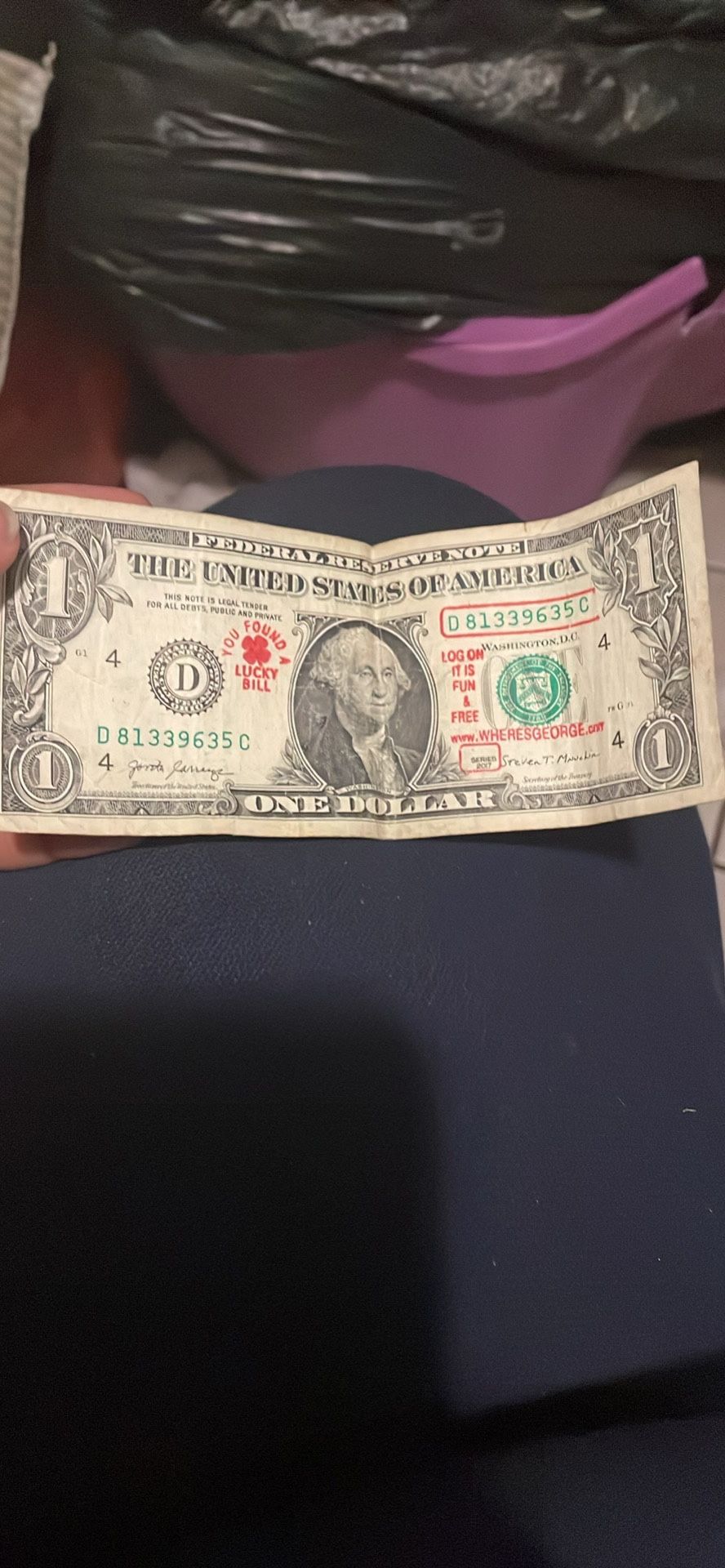 Lucky Dollar Bill For Sale