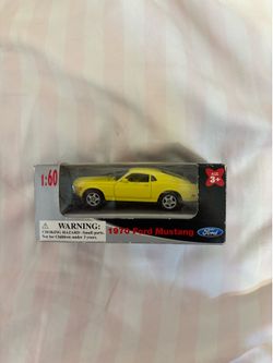 1:60 Welly 1970 Ford Mustang Die-cast Car 0088 Yellow