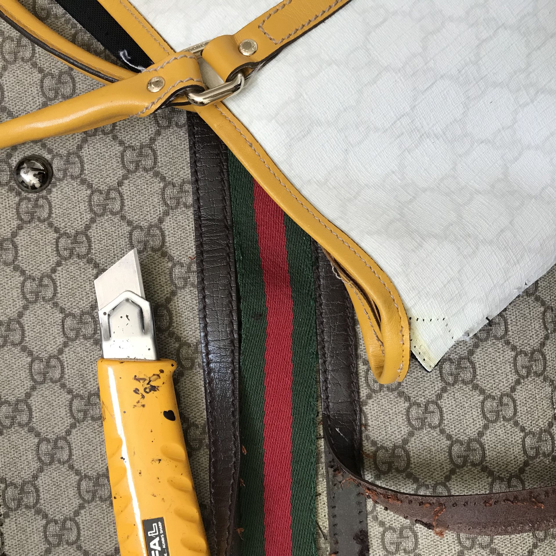 Authentic Louis Vuitton Gucci Burberry Canvas Apple Watch Band