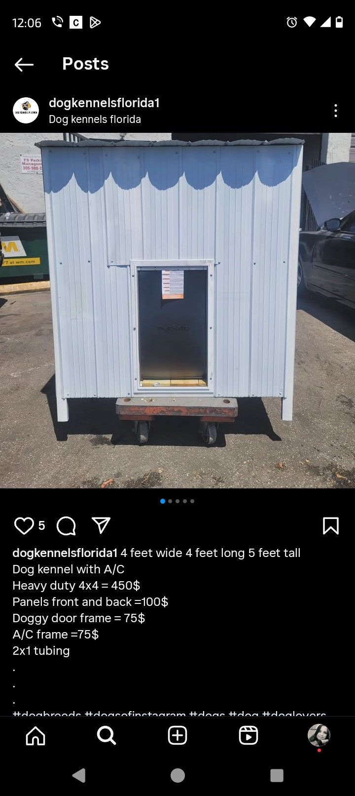 Dog Kennel With A/C 