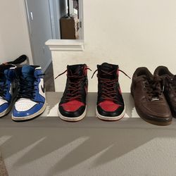 3 Shoes Jordans 1s And Air Force One