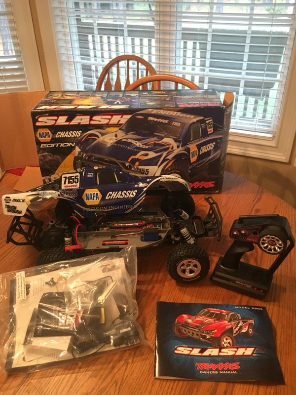 Rare Traxxas 5803 Slash Napa Chassis Edition Tq 2.4 Rc Sc Race Car