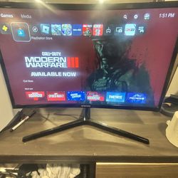  SAMSUNG 24" FHD 1080p CRG5 Curved Gaming Monitor, 144Hz, 1ms, Exclusive Gamer Settings, AMD Radeon FreeSync, Eye Saver Mode, 3000:1 Contrast Ratio, 