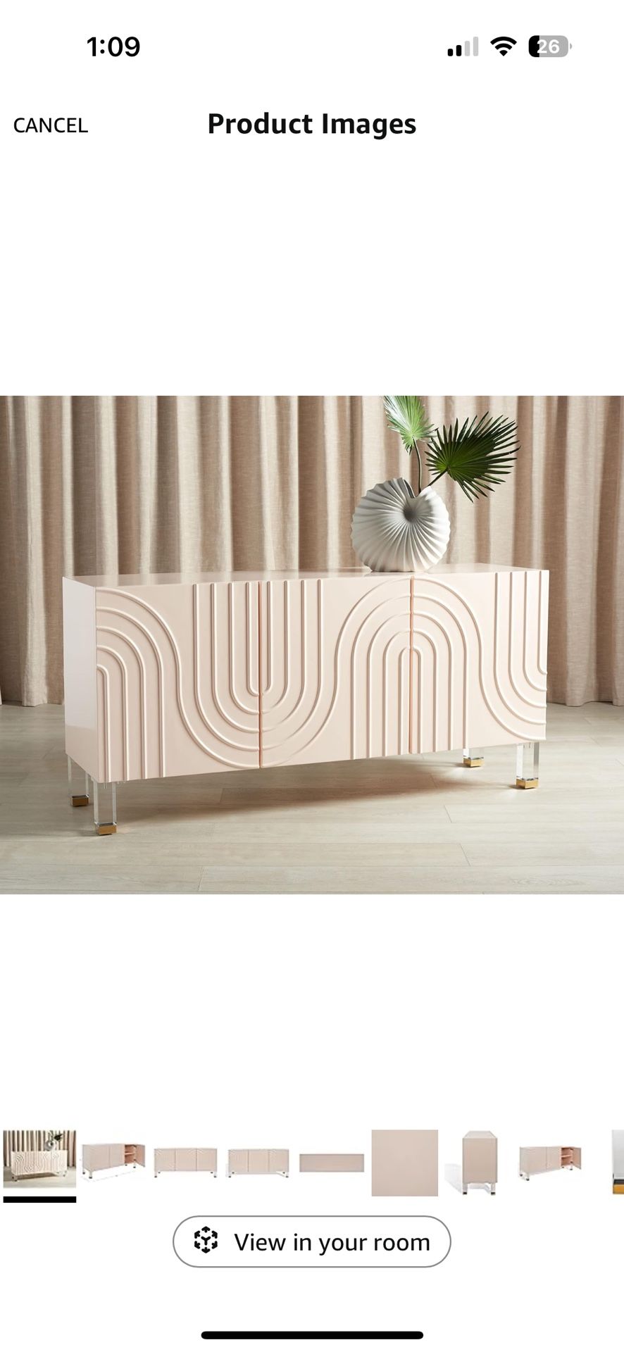 Safvieh sideboard / Credenza Blush EUC Retail $1100