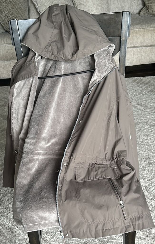 Women’s XL Reversible Warm Rain Hooded Jacket coat