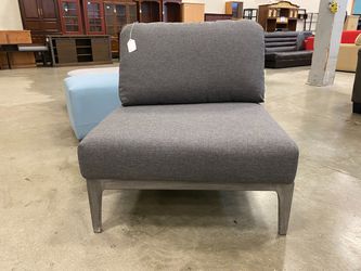 JOYBIRD Vita Armless Patio Chair in Charcoal Grey