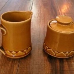     Vintage Sugar Bowl + Creamer Castilian collection 
