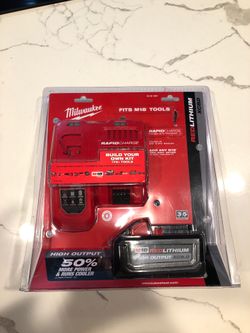 Milwaukee M18 Volt Lithium-Ion High Output with Rapid Charger. Pack 8.0Ah