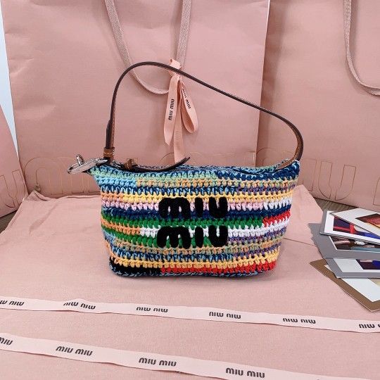 miumiu handmade knitted bag