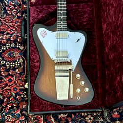 New Gibson 1965 Custom Shop Non-Reverse Firebird V w/ Vibrola Vintage Sunburst Electric Guitar No Trades 