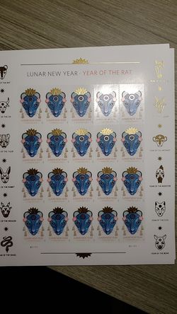 Forever USA Stamps Lunar New Year of the Rat