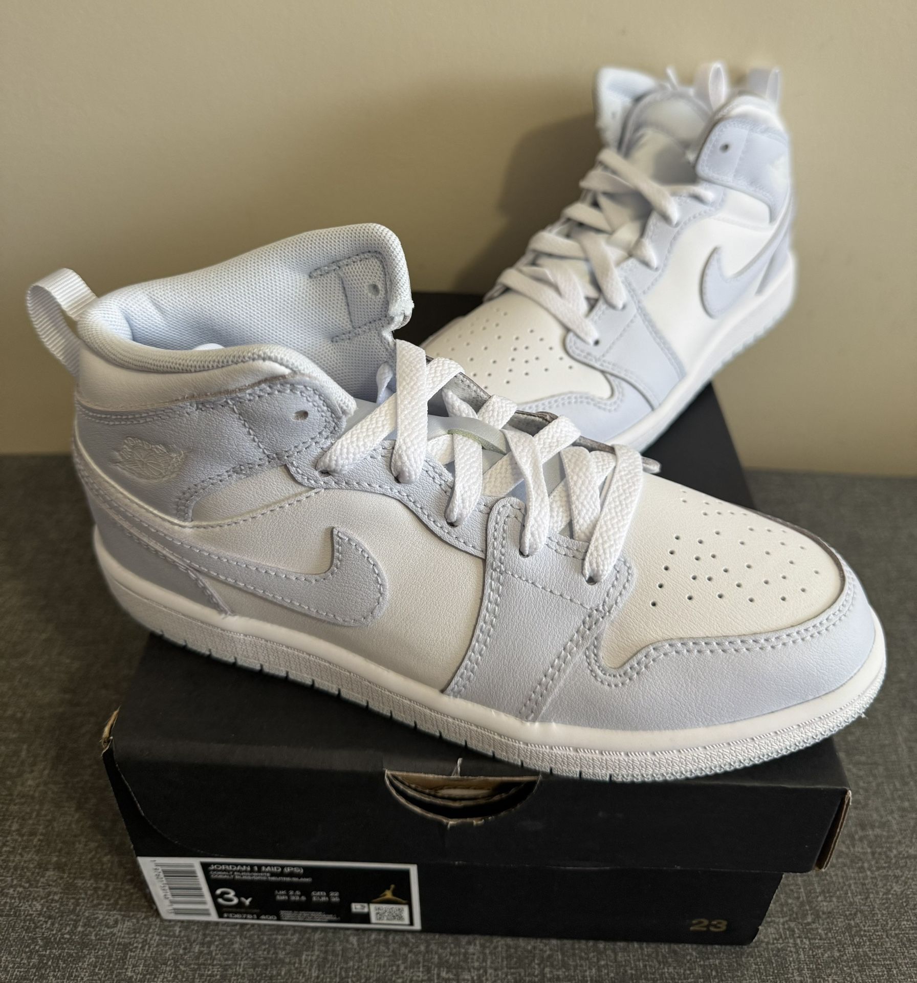 Jordan 1 Mid - Cobalt Blue & White - Size 3 - Brand New