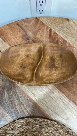 Beekman Home Wooden Divided Tray