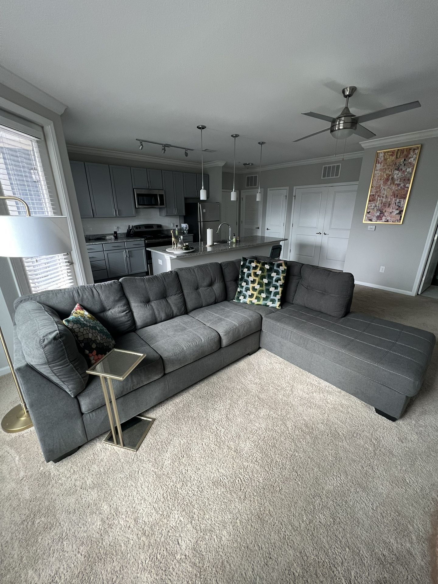 Ashley Furniture Sectional Sofa & Ottoman