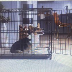 Heavy-Duty Fold And Carry Collapsible Wire Dog Crate