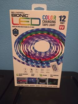 Bell+Howell Bionic LED Color Changing Tape Light – 12 Ft – Remote Included