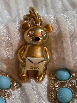COACH MINI TEDDY BEAR BAG CHARM/ KEY CHARM