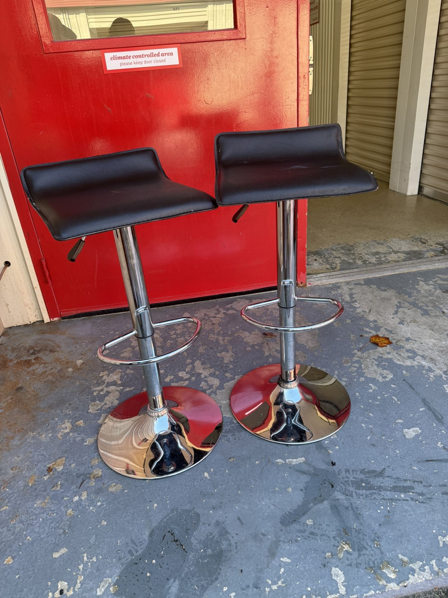  Black Bar Stools – Set of 2 (Like New)