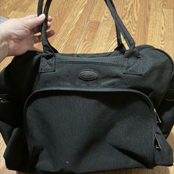 Lily & Drew Carry On Weekender Overnight Travel Shoulder Bag for 15.6 Inch Laptop Computers for Women (Black V2)