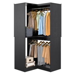 Corner Closet System Clothing Storage Shelves