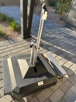 Oasis rolling base umbrella stand heavy duty