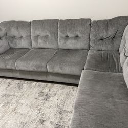 Grey L-Shape Sectional Couch 